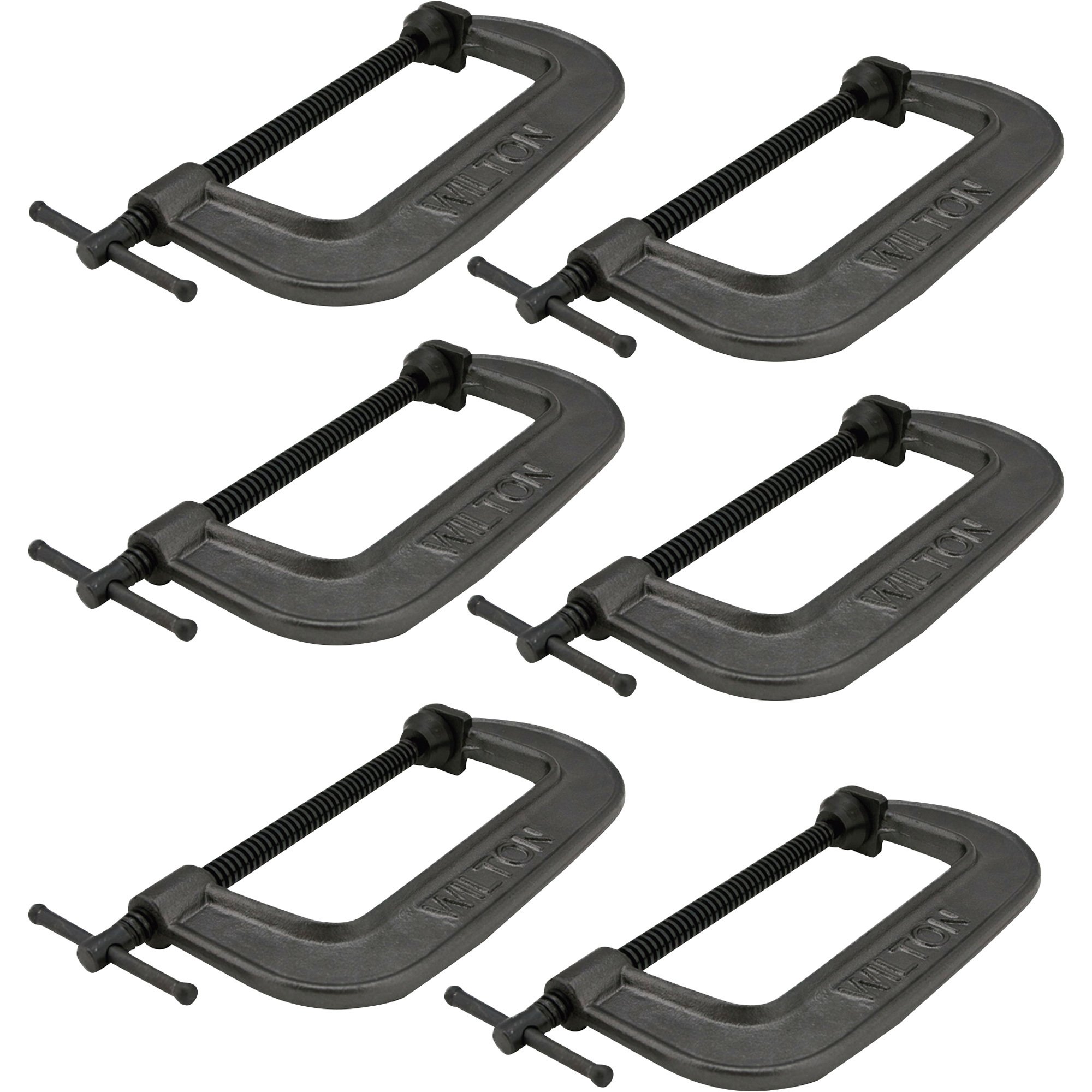 Wilton 540A Series Carriage C-Clamps — 6-pcs., 0–6in. Opening, Model# 540A-6